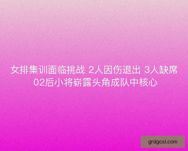 女排集训面临挑战 2人因伤退出 3人缺席 02后小将崭露头角成队中核心